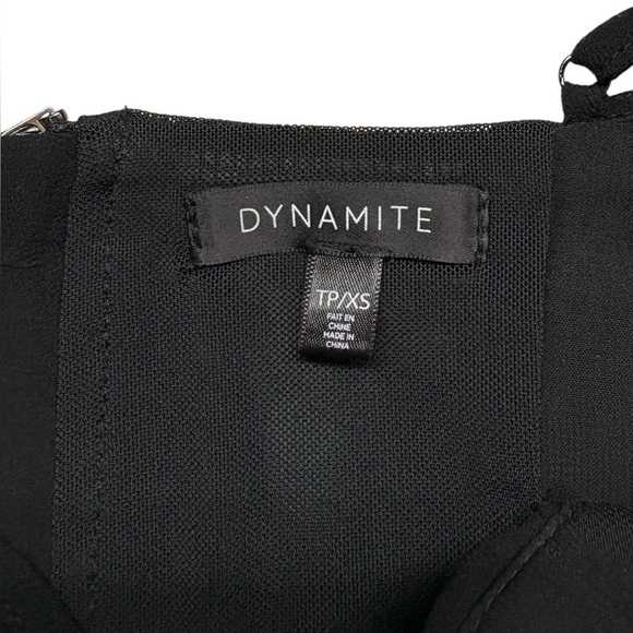 NWOT, Dynamite, Black Corset Cropped Top Ruched Front, XS - Picture 4 of 8